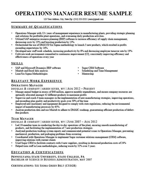 Operations Manager Resume Examples & Writing Tips (2024).